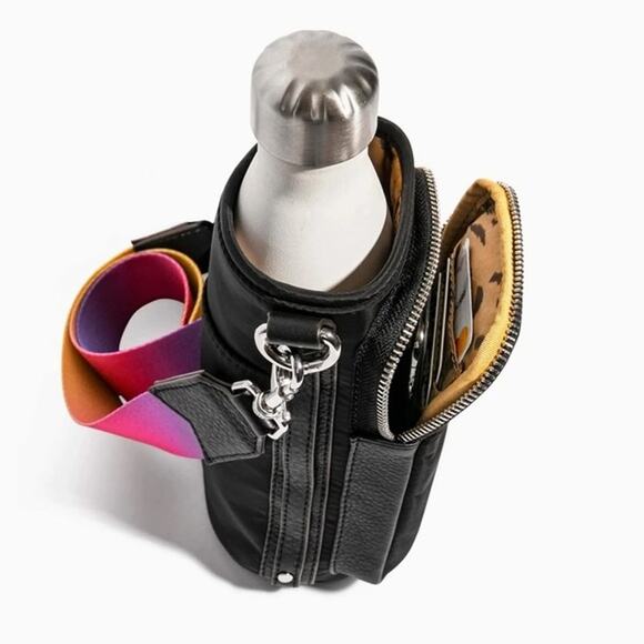 Aimee Kestenberg On Top Of The World Water Bottle Crossbody Rainbow Strap - Picture 1 of 9